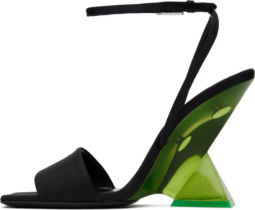 The Attico Black Cheope Heeled Sandals - Picture 3
