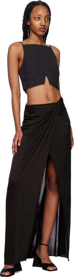 The Attico Black Piper Heeled Sandals - Picture 4