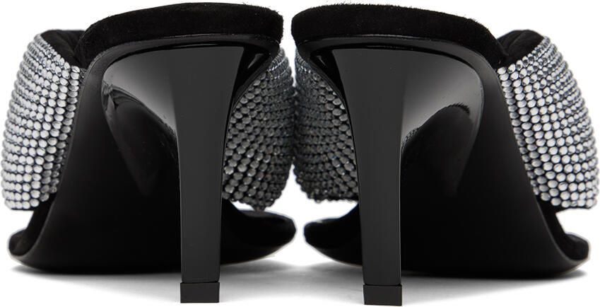 The Attico Black Rem Heeled Sandals