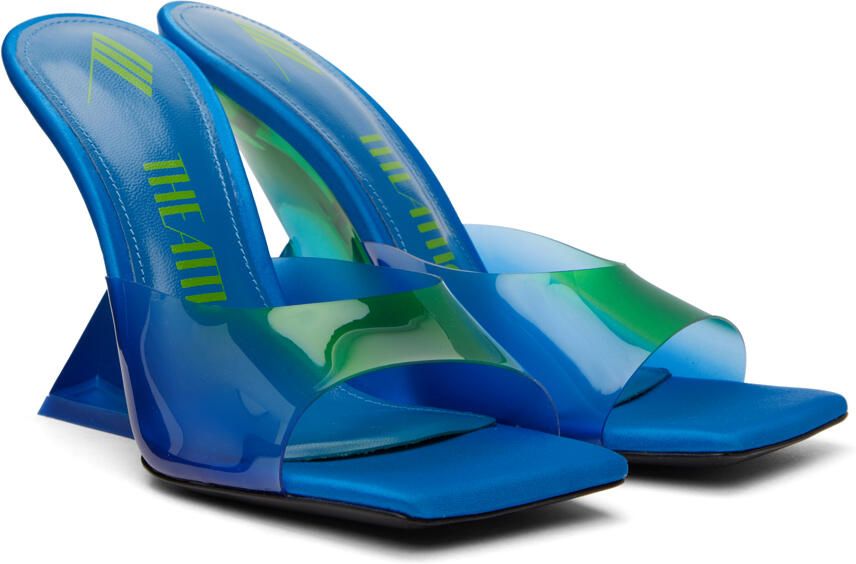 The Attico Blue Cheope Heeled Mules - Picture 2