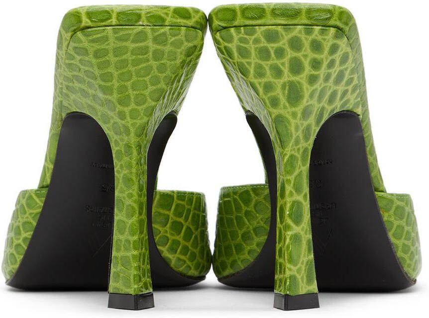 The Attico Green Anais Heeled Sandals