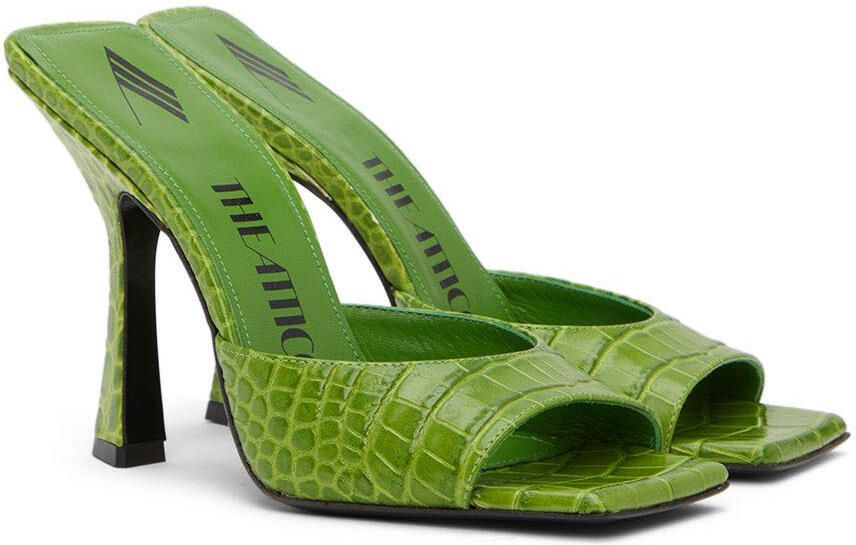 The Attico Green Anais Heeled Sandals - Picture 2