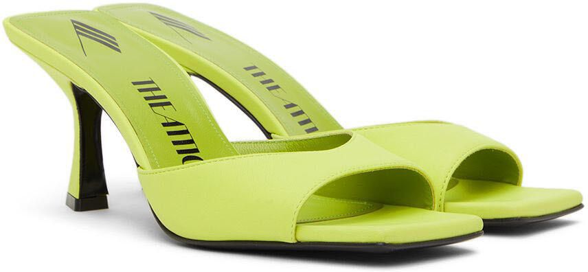 The Attico Green Anais Heeled Sandals - Picture 2