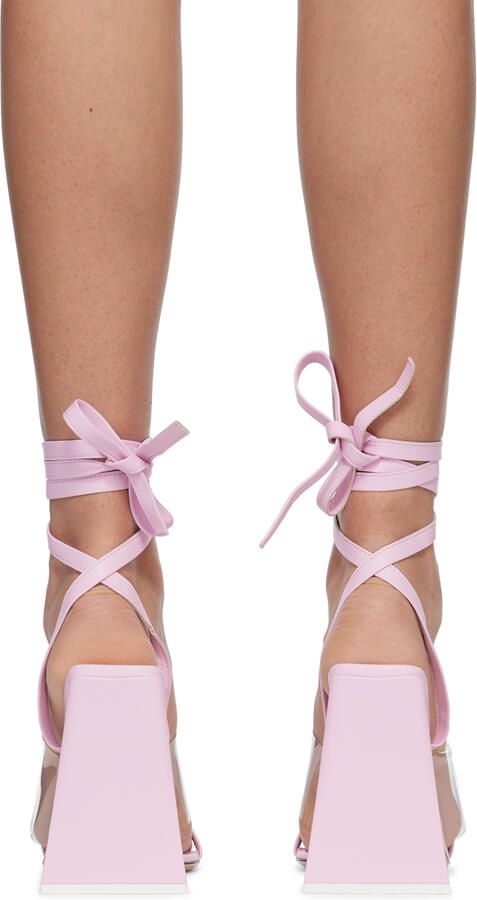 The Attico Pink Isa Heeled Sandals - Picture 2