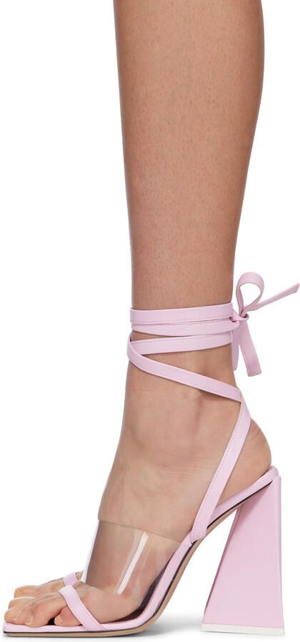 The Attico Pink Isa Heeled Sandals - Picture 3