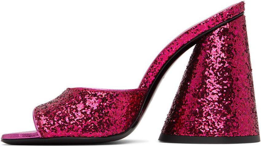The Attico Pink Luz Heeled Sandals - Picture 3