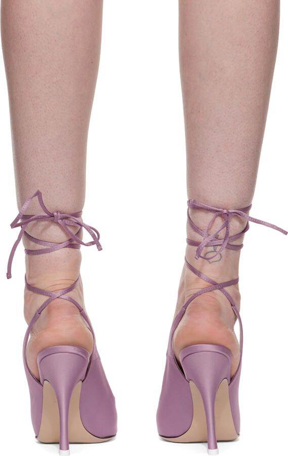 The Attico Pink Venus Slingback Heels - Picture 2