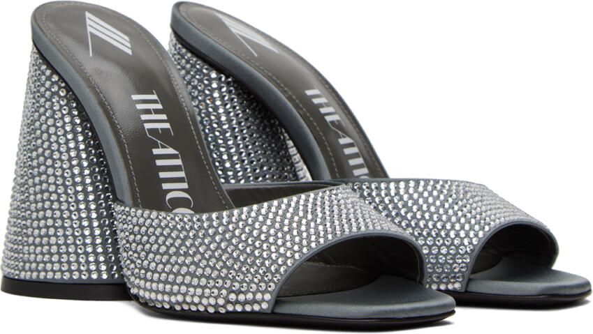 The Attico Silver Luz Heeled Sandals - Picture 2