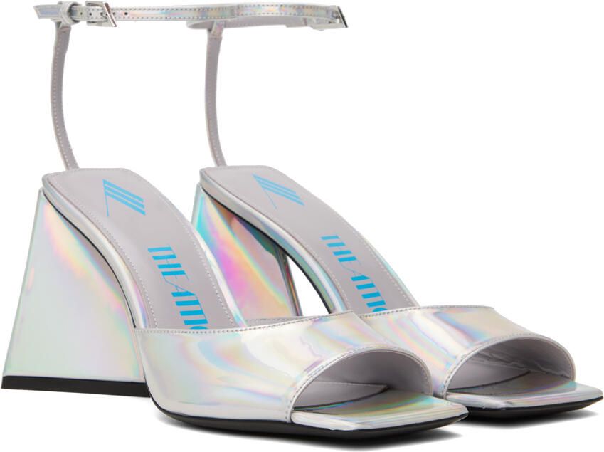The Attico Silver Piper Heeled Sandals - Picture 2