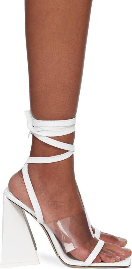 The Attico White Isa Heeled Sandals - Picture 10