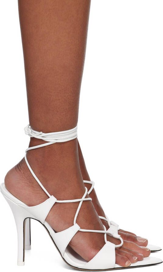 The Attico White Renèe Heeled Sandals