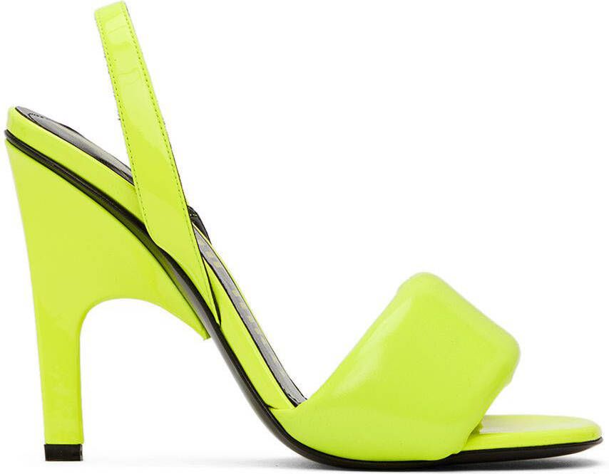 The Attico Yellow Rem Heeled Sandals