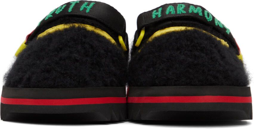 The Elder Statesman Black Suicoke Edition Dyed Zavo Slippers - Picture 3