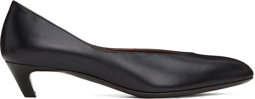 The Row Black Almond Heels