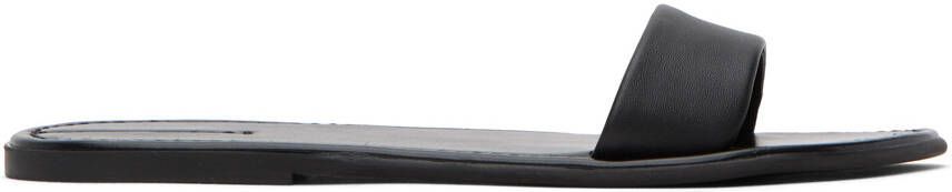 The Row Black Beach Sandals