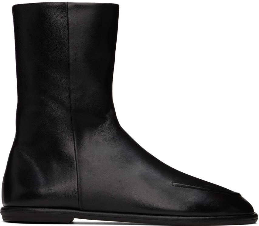 The Row Black Canal Ankle Boots
