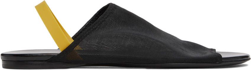 The Row Black Clear Sandals