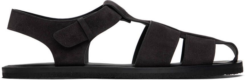 The Row Black Fisherman Sandals - Picture 6