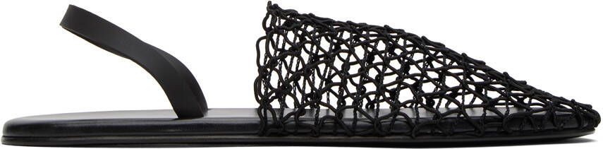 The Row Black Slingback Slippers - Picture 4