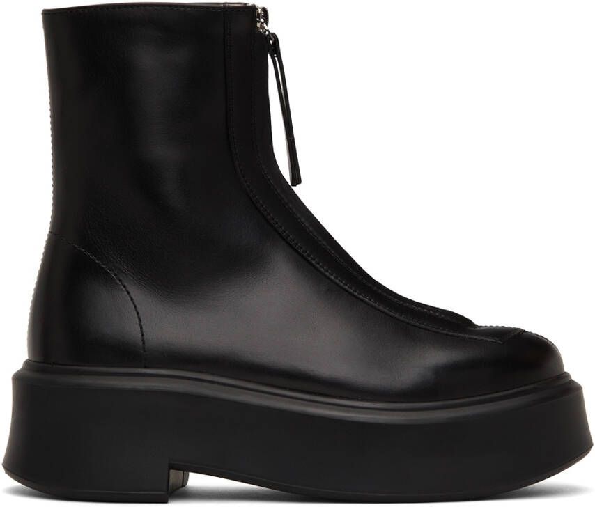 The Row Black Zipped Boot I Ankle Boots - Picture 4