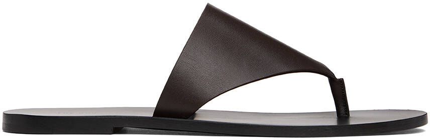 The Row Brown Avery Sandals