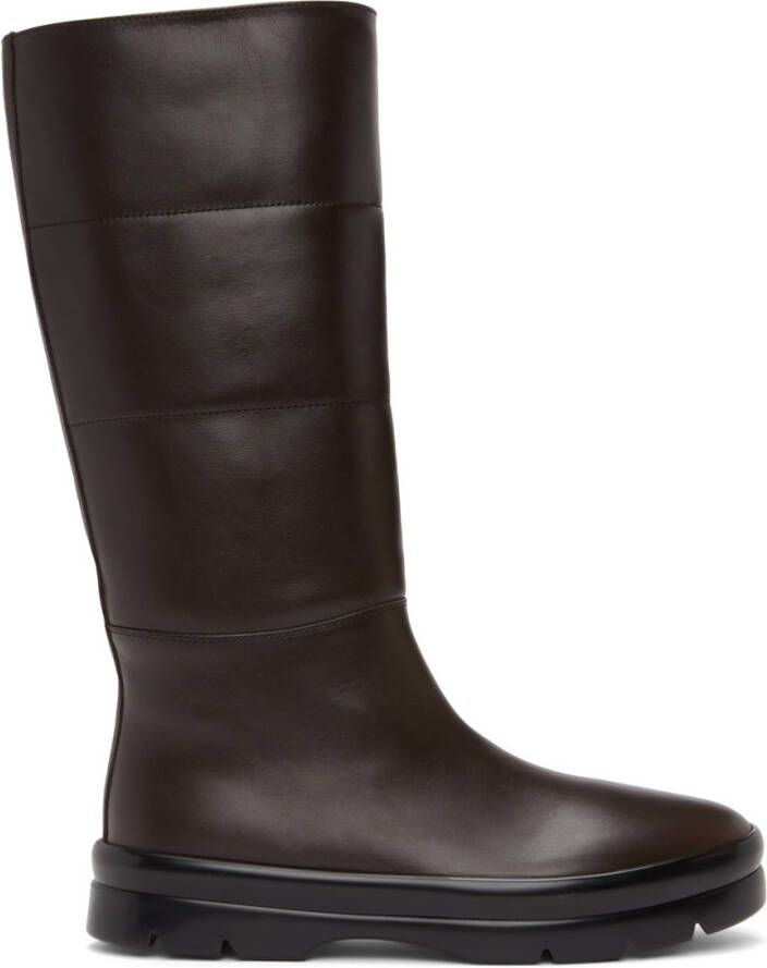 The Row Brown Billie Puffy Boots