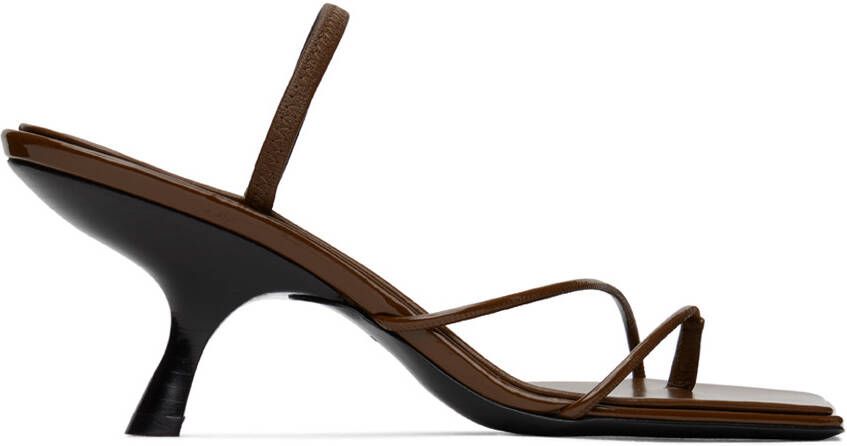 The Row Brown Rai Heeled Sandals - Picture 5