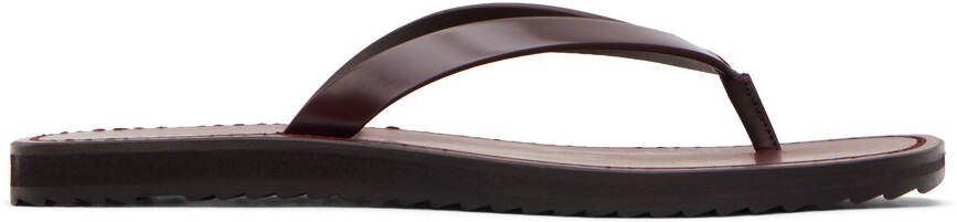 The Row Burgundy City Sandals