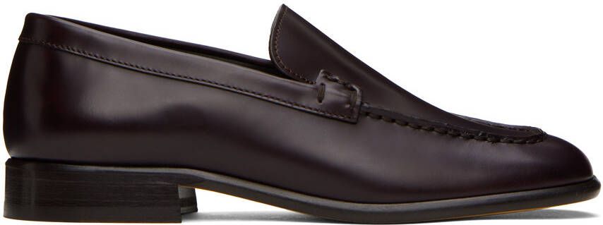 The Row Burgundy Mensy Loafers - Picture 5