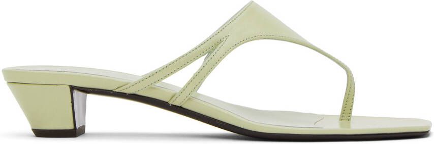 The Row Green Thong Heeled Sandals - Picture 5