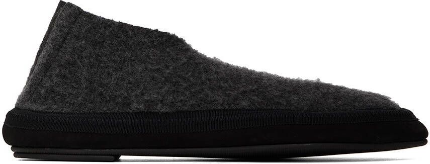 The Row Grey Elastic Slippers
