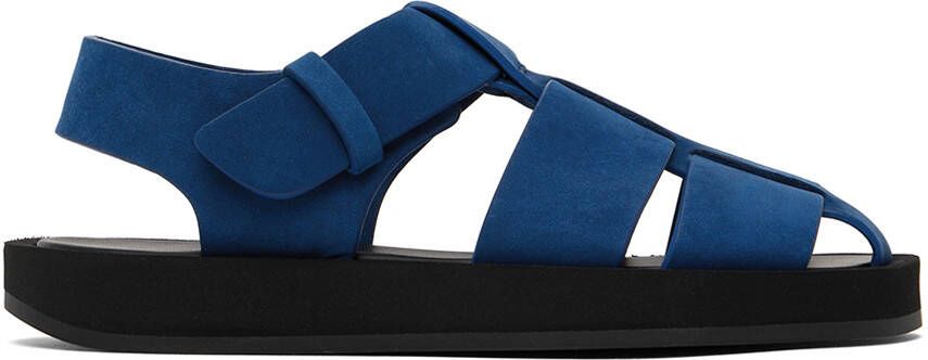 The Row Kids Blue Fisherman Sandals - Picture 4