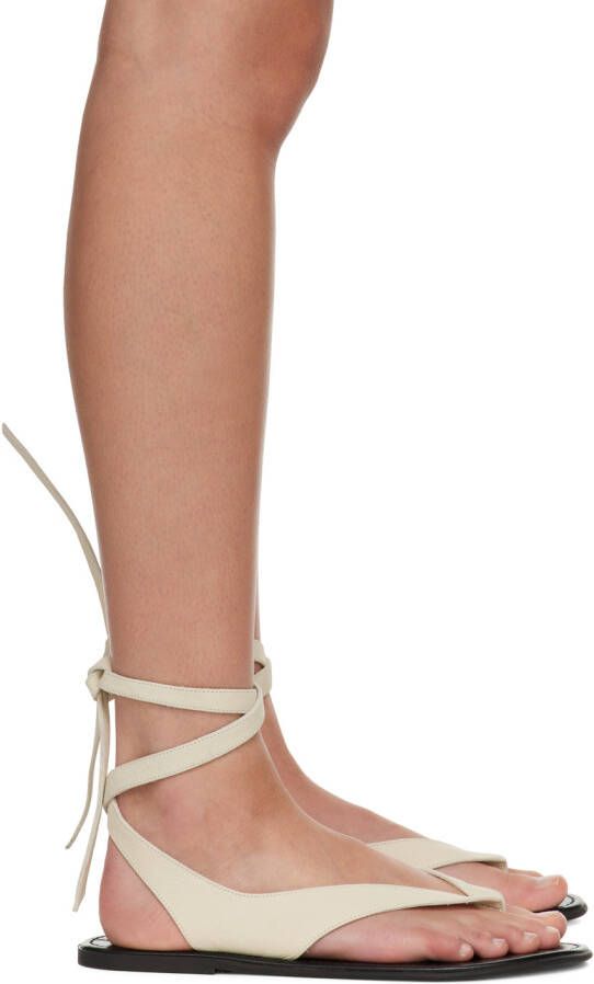The Row Off-White Beach Sandals - Picture 5
