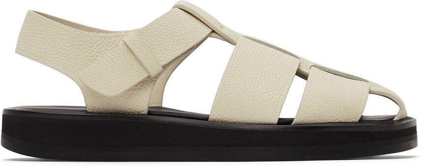 The Row Black Leather Fisherman Sandals - Picture 14