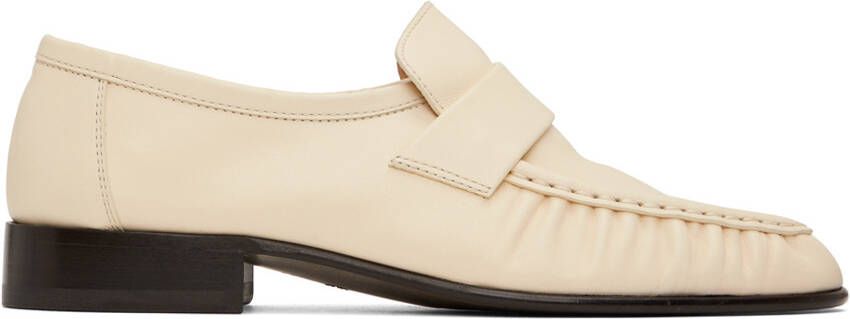 The Row Off-White Soft Loafers