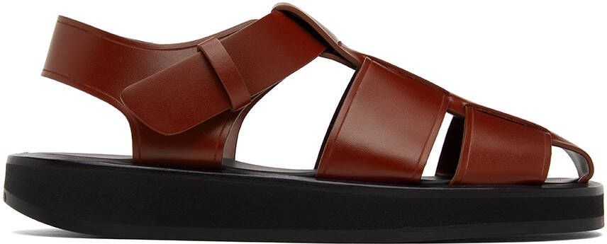 The Row Red Fisherman Flat Sandals