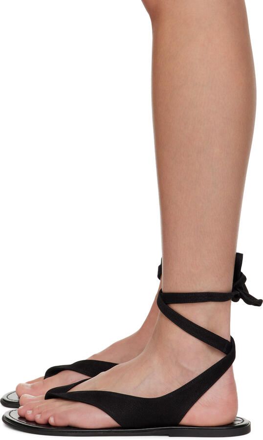 The Row Black Beach Sandals - Picture 3
