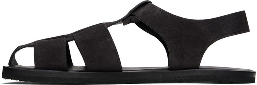 The Row Black Fisherman Sandals - Picture 3