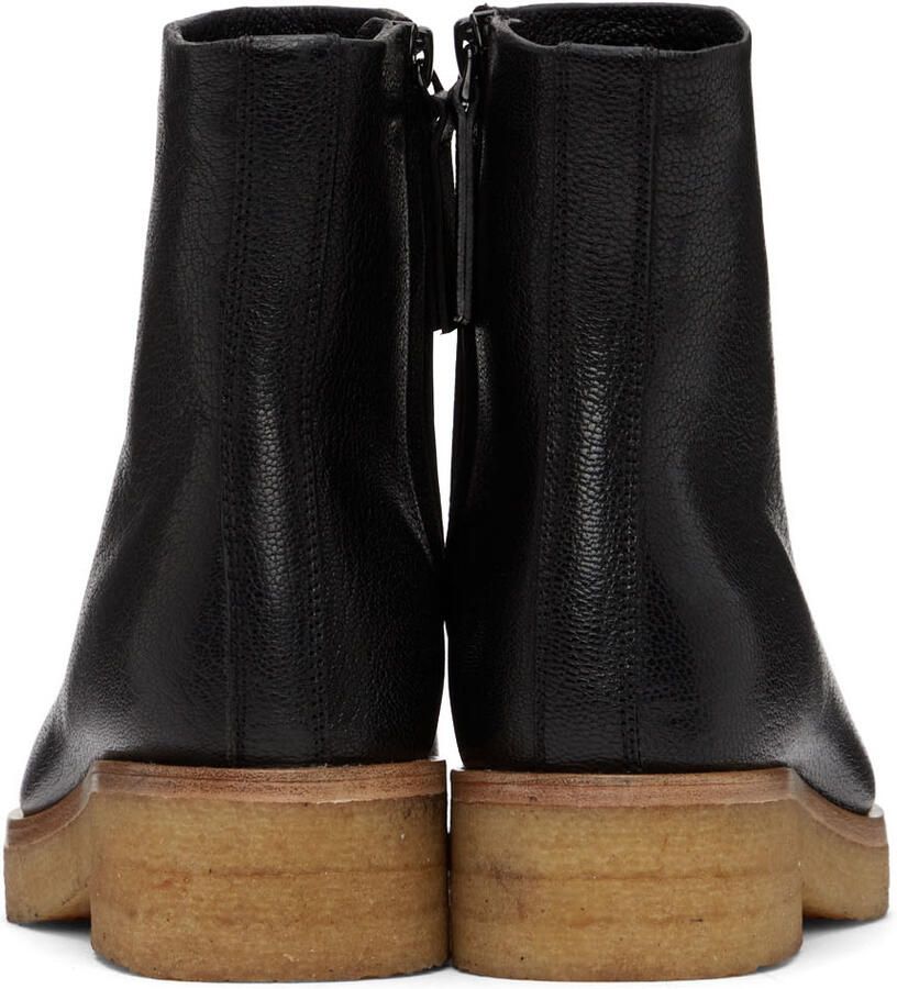 The Row Black Grained Boris Boots - Picture 2