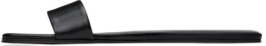 The Row Black Lambskin Flat Sandals - Picture 4