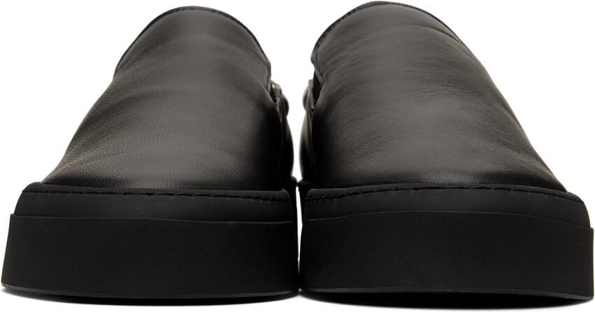 The Row Black Leather Marie H Slip-On Sneakers - Picture 3