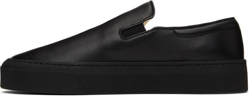 The Row Black Leather Marie H Slip-On Sneakers - Picture 4