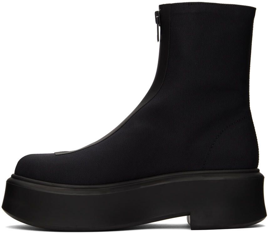 The Row Black Nylon Zipped Boots - Picture 2
