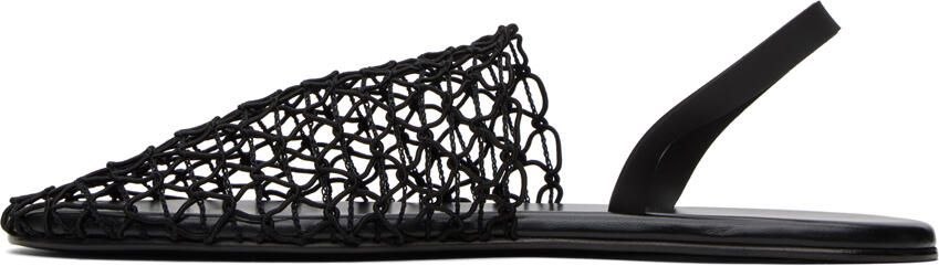 The Row Black Slingback Slippers - Picture 3