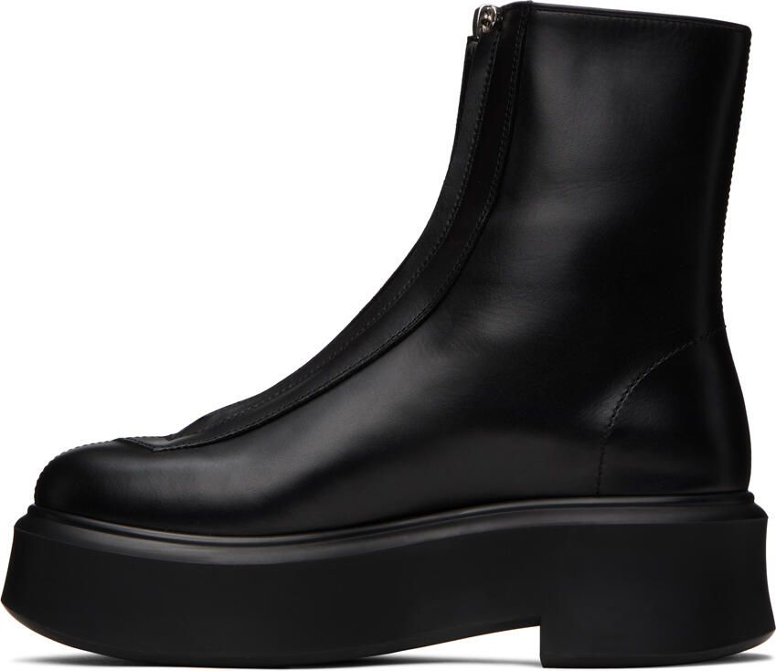 The Row Black Zipped I Ankle Boots - Picture 3