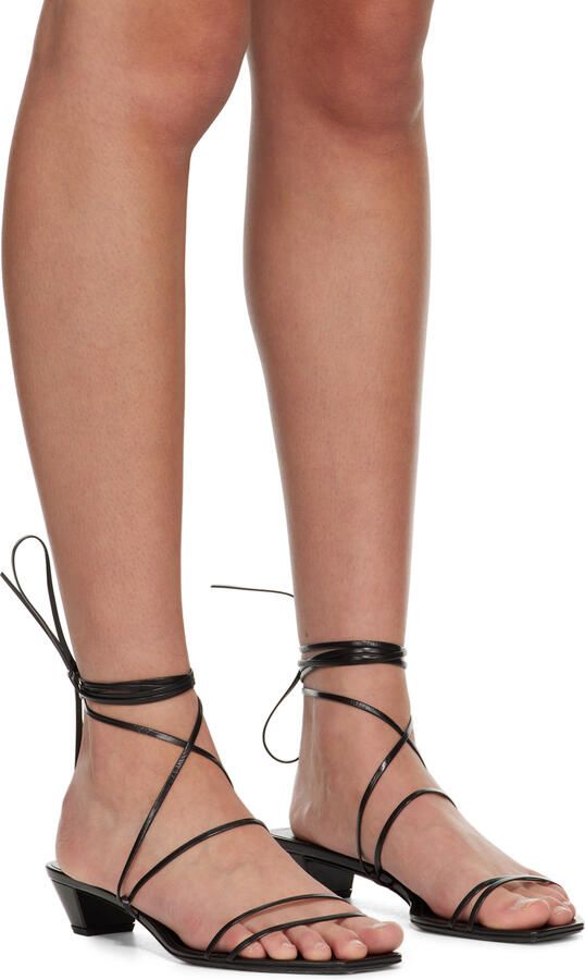 The Row Brown Strap Heeled Sandals - Picture 2