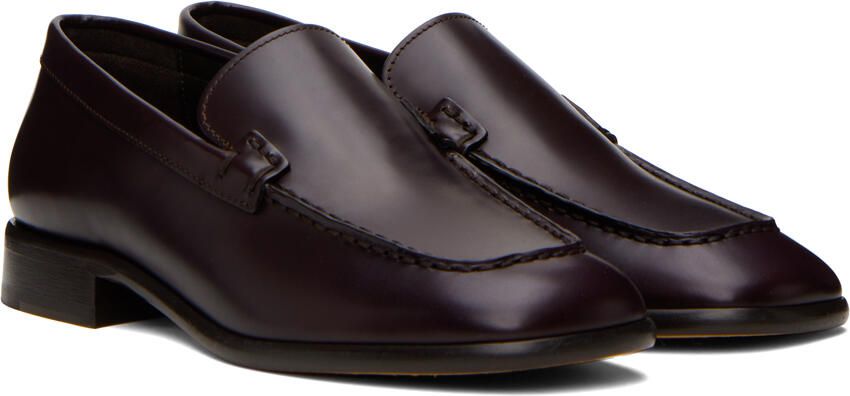 The Row Burgundy Mensy Loafers - Picture 2