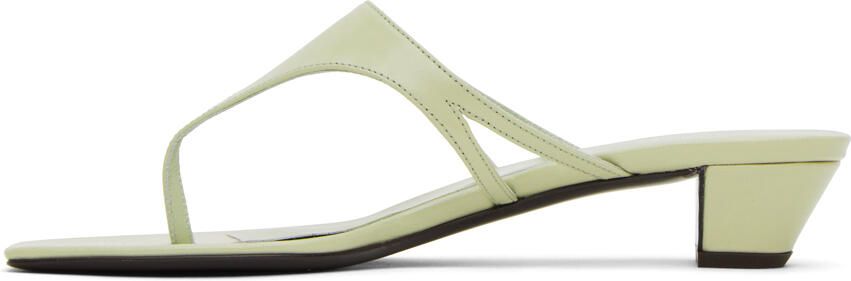 The Row Green Thong Heeled Sandals - Picture 4