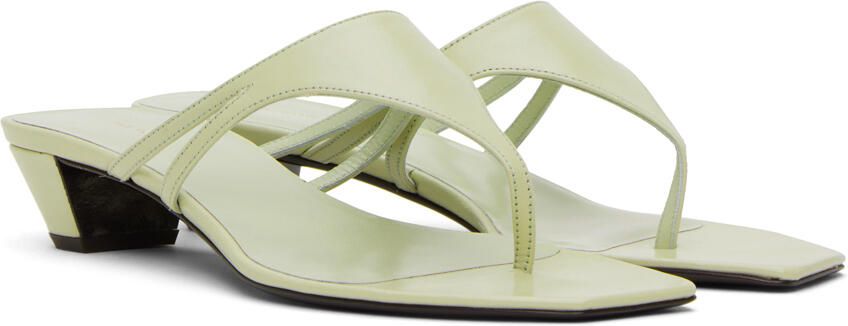 The Row Green Thong Heeled Sandals - Picture 2