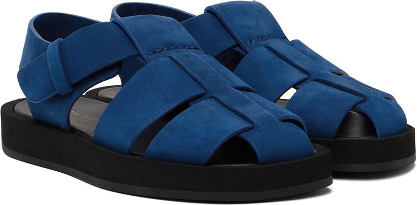 The Row Kids Blue Fisherman Sandals - Picture 2